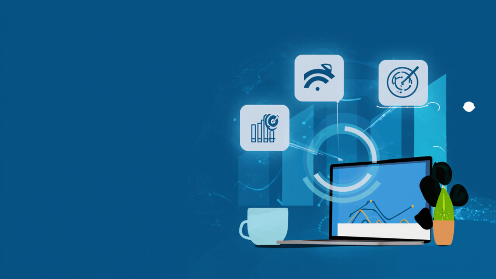 Imagen generada con Kling:

"A square cover image with icons for marketing automation, affiliates, and retargeting, featuring conversion graphs and analytics in a modern and professional style."