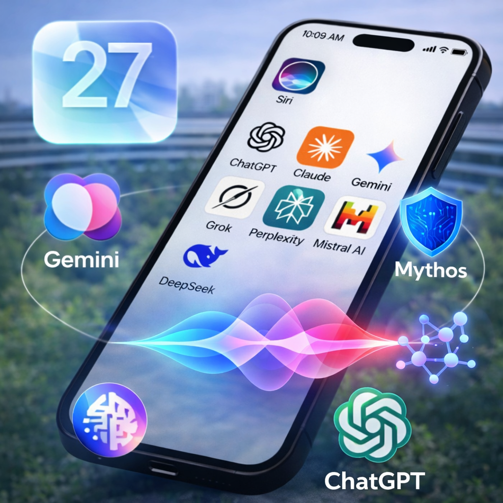 Siri como puente entre Apple Intelligence y modelos de IA de terceros en iPhone
